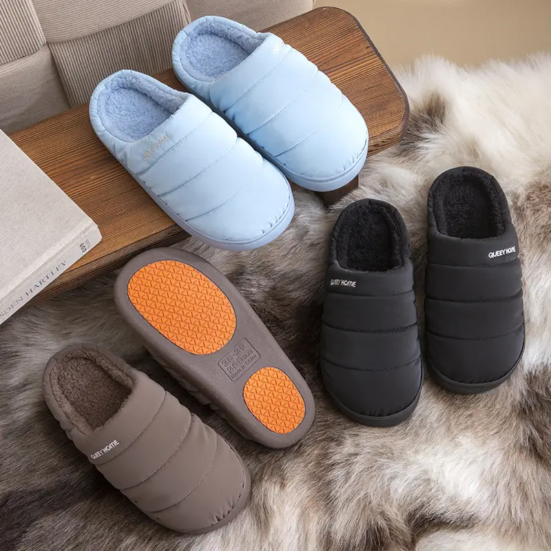 2025 New Winter Cotton Slippers for Women, Non-Slip, Non-Stinky Feet, Home Warm Thick-Soled Waterproof Fleece-Lined Cotton Shoes for Men - Image 7
