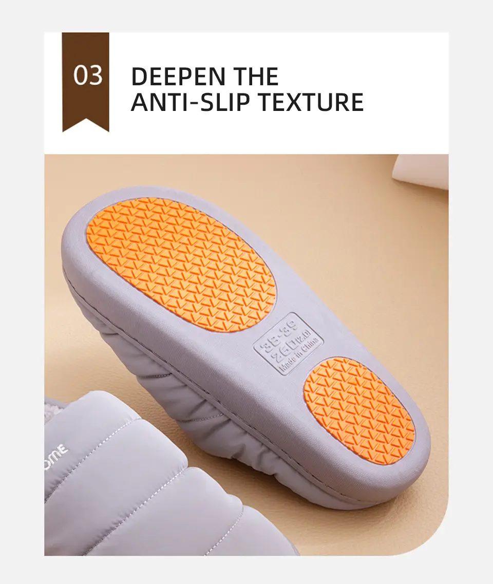 2025 New Winter Cotton Slippers for Women, Non-Slip, Non-Stinky Feet, Home Warm Thick-Soled Waterproof Fleece-Lined Cotton Shoes for Men — feature 5