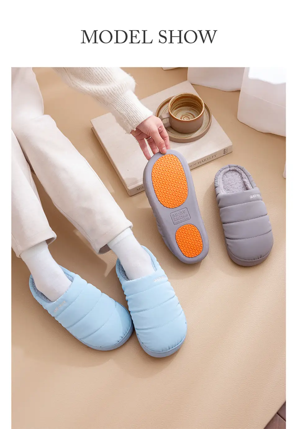 2025 New Winter Cotton Slippers for Women, Non-Slip, Non-Stinky Feet, Home Warm Thick-Soled Waterproof Fleece-Lined Cotton Shoes for Men — feature 6