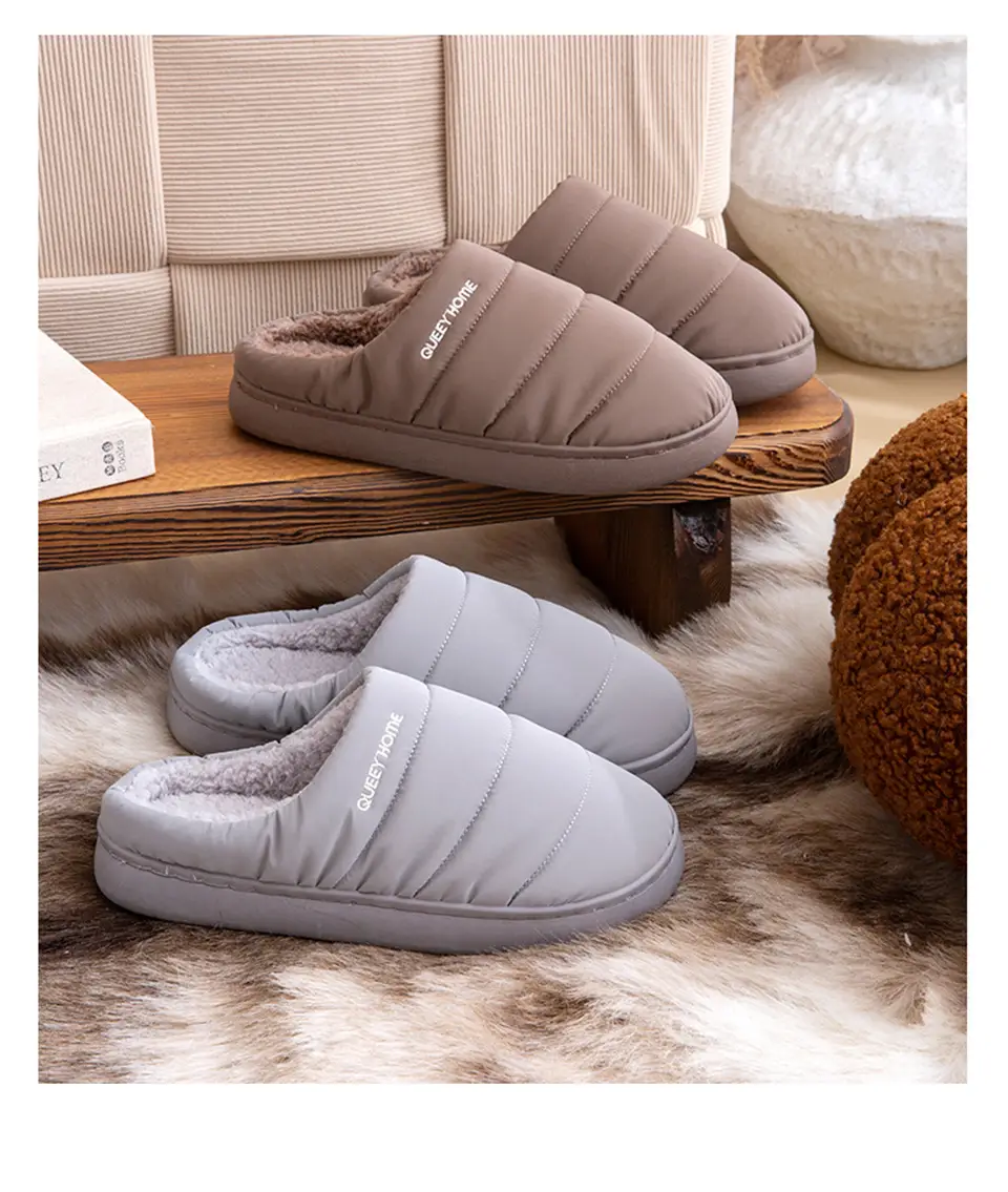 2025 New Winter Cotton Slippers for Women, Non-Slip, Non-Stinky Feet, Home Warm Thick-Soled Waterproof Fleece-Lined Cotton Shoes for Men — feature 9