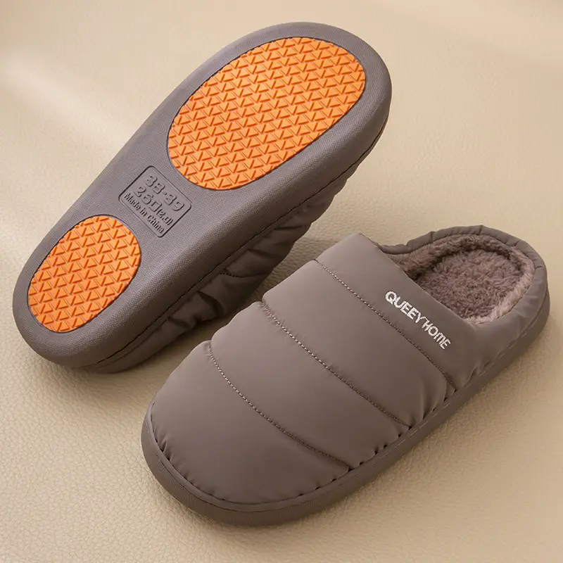 2025 New Winter Cotton Slippers for Women, Non-Slip, Non-Stinky Feet, Home Warm Thick-Soled Waterproof Fleece-Lined Cotton Shoes for Men - Image 2