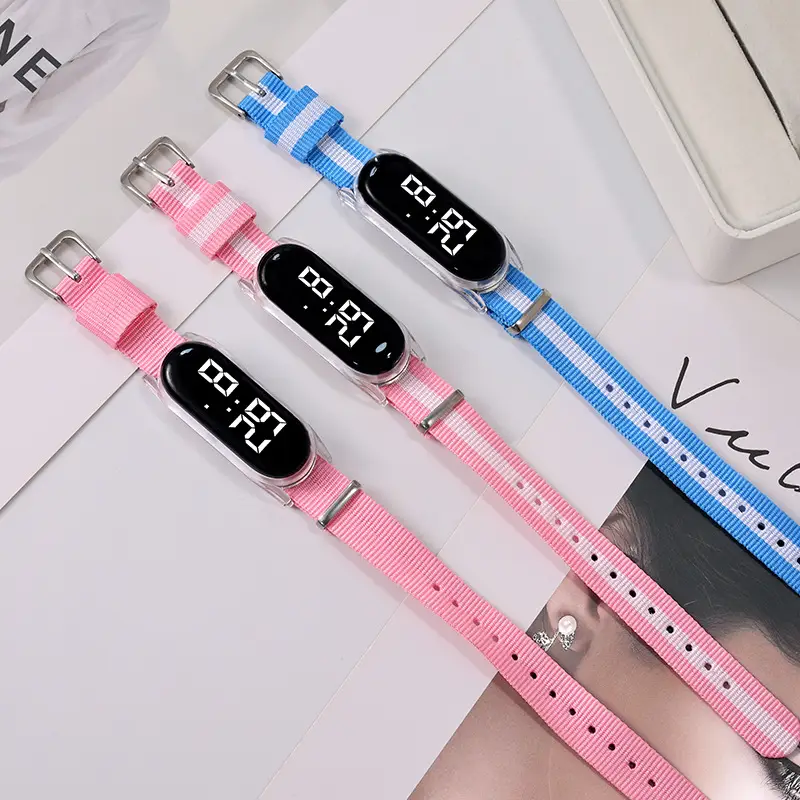 Pink Digital Watch with Waterproof Strap for Girls — feature 1