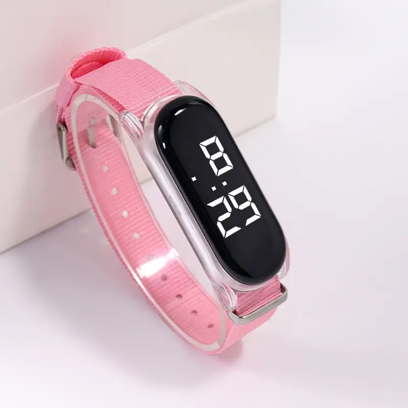 Pink Digital Watch with Waterproof Strap for Girls - Image 3