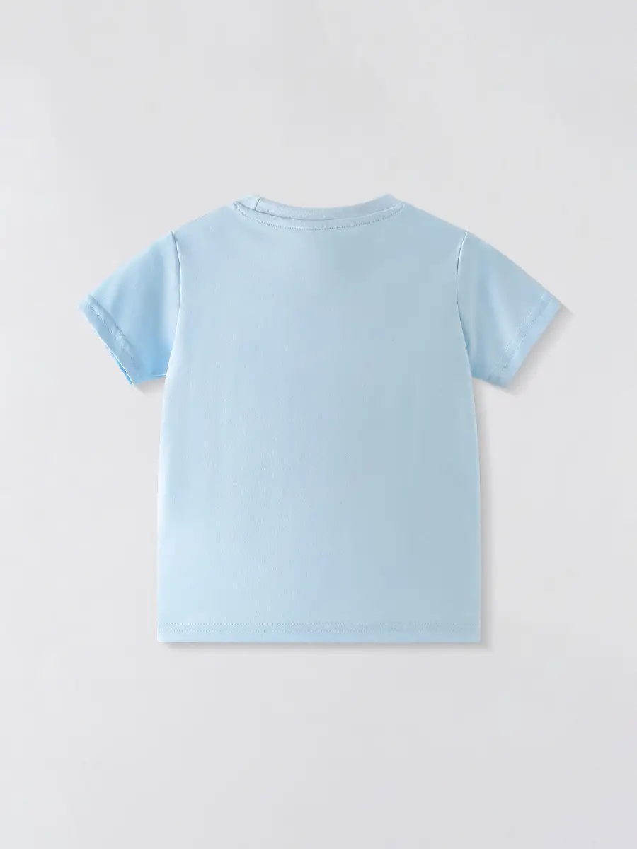2025 Cartoon Ocean T-Shirt Boys Pure Cotton Short Sleeve - Image 3