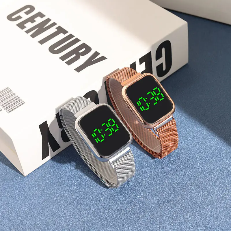 Korean Fashion Touch Green LED Watch for Men Women - Image 5