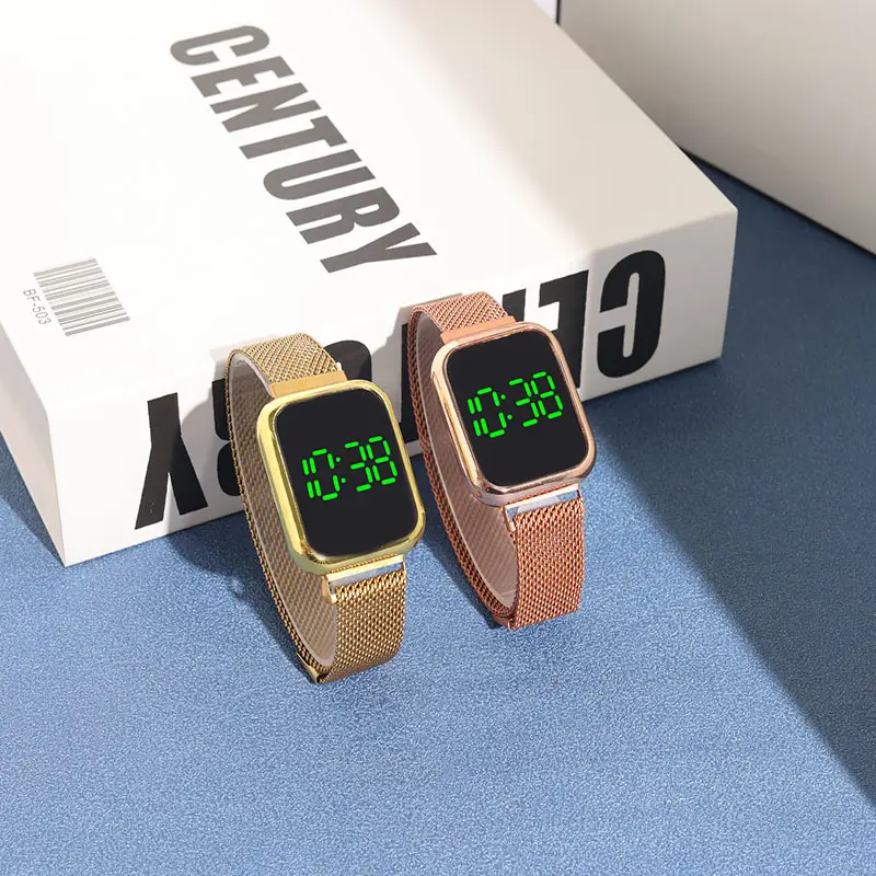 Korean Fashion Touch Green LED Watch for Men Women - Image 7
