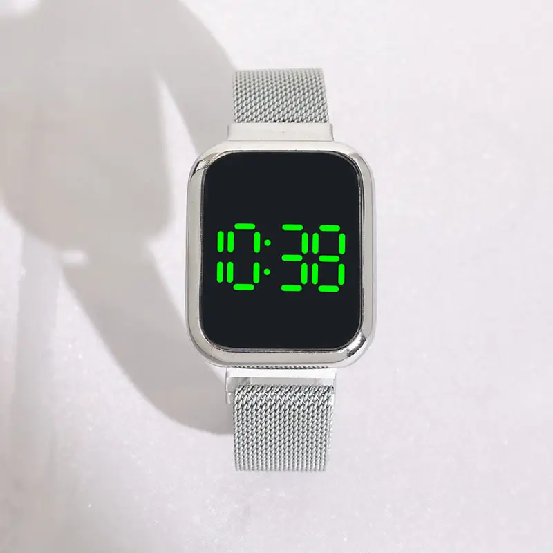 Korean Fashion Touch Green LED Watch for Men Women - Image 2