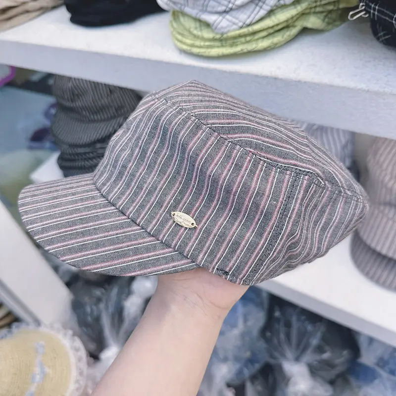 Japanese Retro Striped Baseball Cap for Summer Sun Protection - Image 6
