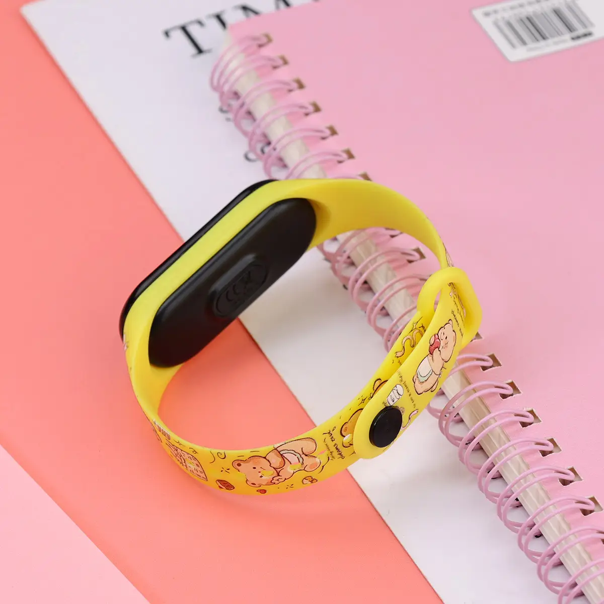 Yellow Cartoon Print Smart Watch for Girls Middle School — feature 4