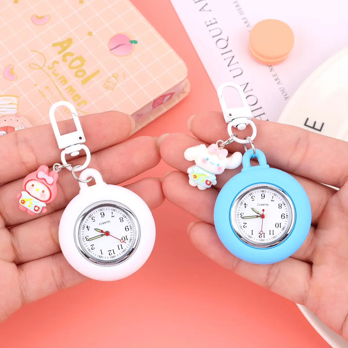 Spot Cartoon Clock Keychain for Students Schoolbag Backpack - Image 10
