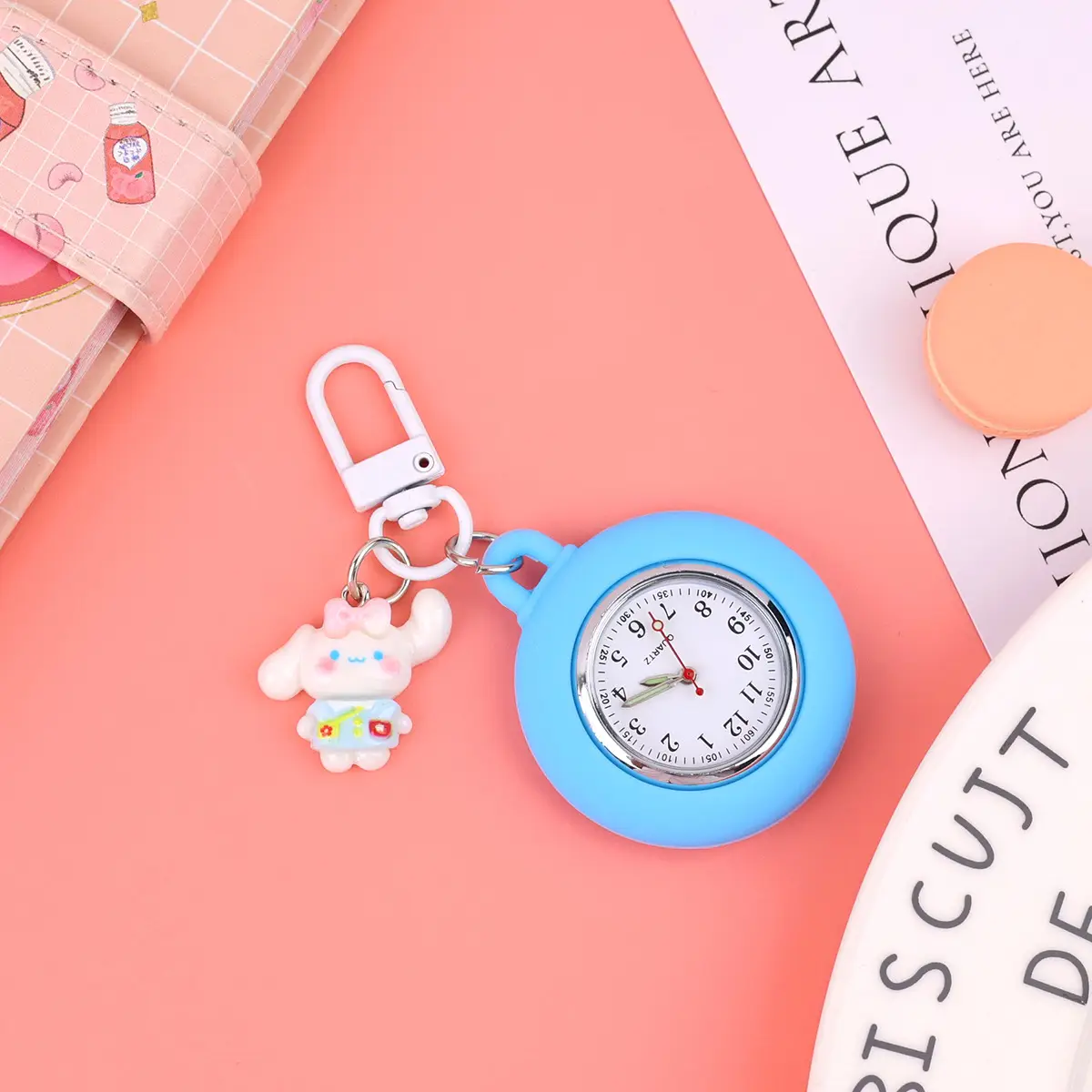 Spot Cartoon Clock Keychain for Students Schoolbag Backpack - Image 2
