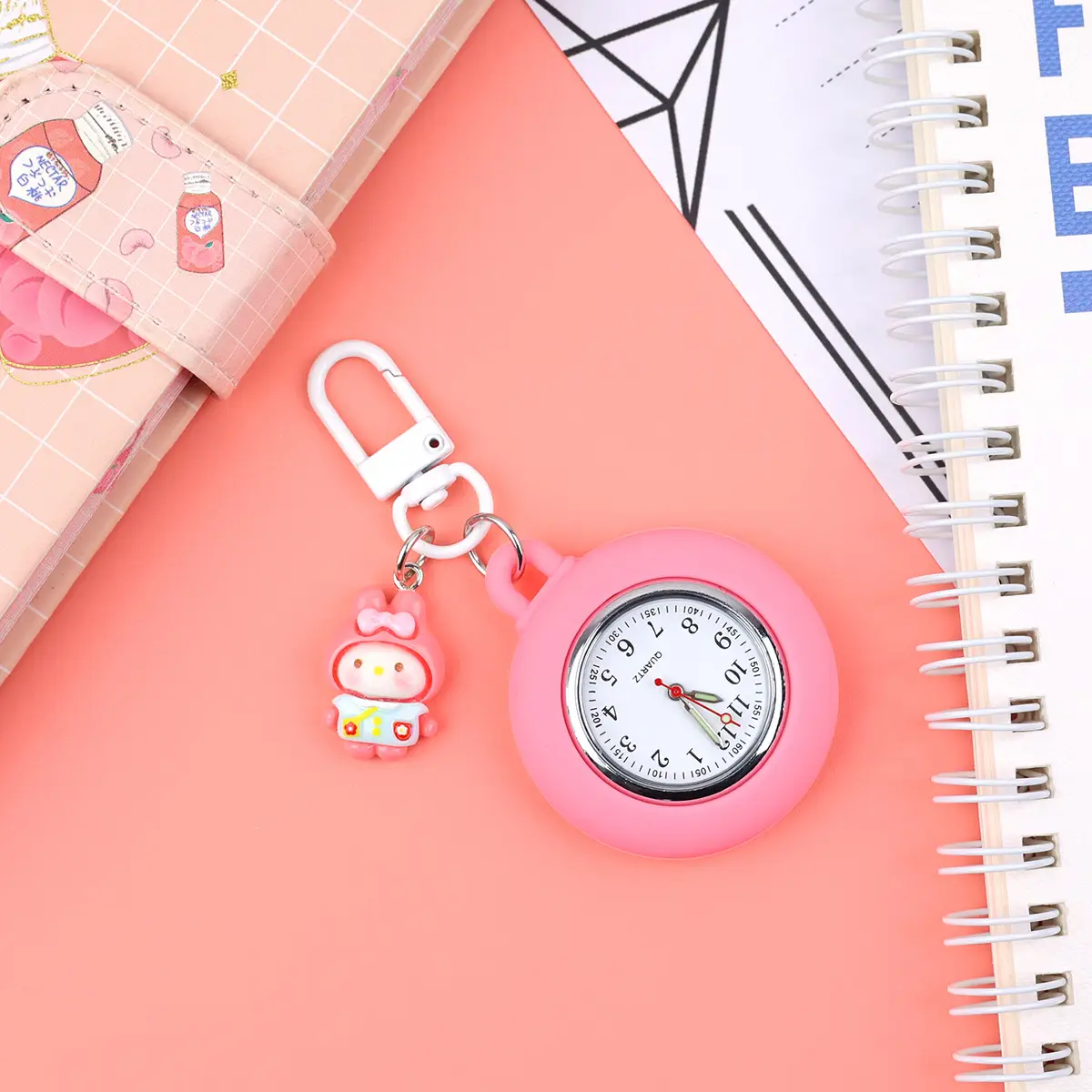 Spot Cartoon Clock Keychain for Students Schoolbag Backpack - Image 3