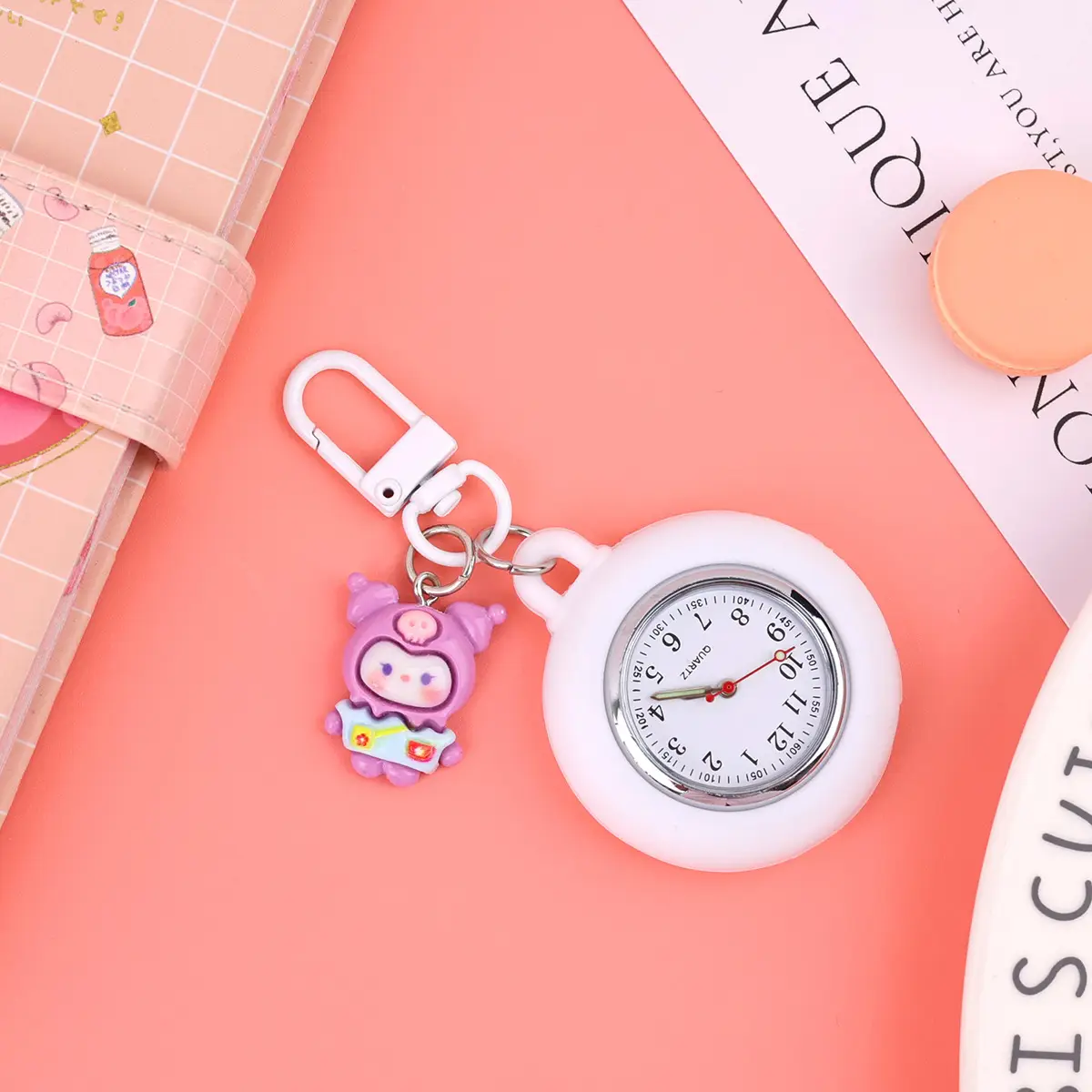 Spot Cartoon Clock Keychain for Students Schoolbag Backpack - Image 4