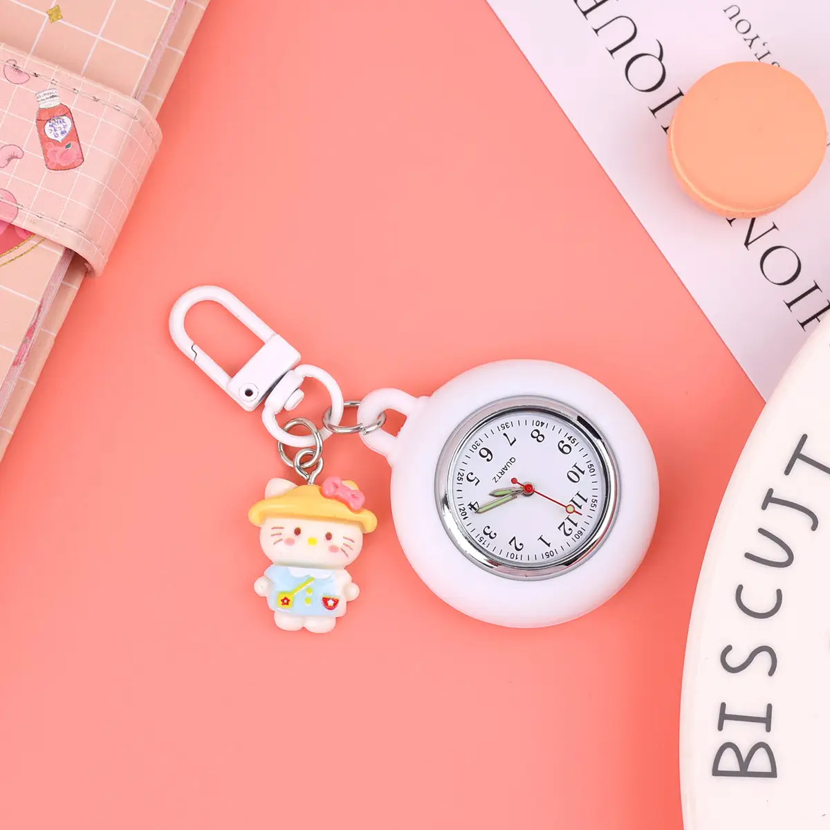 Spot Cartoon Clock Keychain for Students Schoolbag Backpack - Image 5
