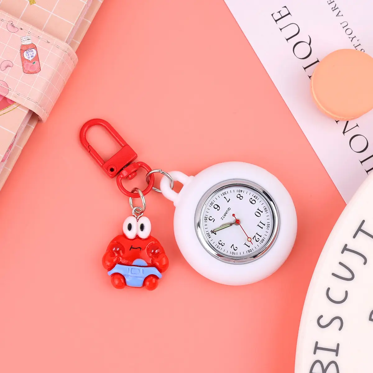 Spot Cartoon Clock Keychain for Students Schoolbag Backpack - Image 8