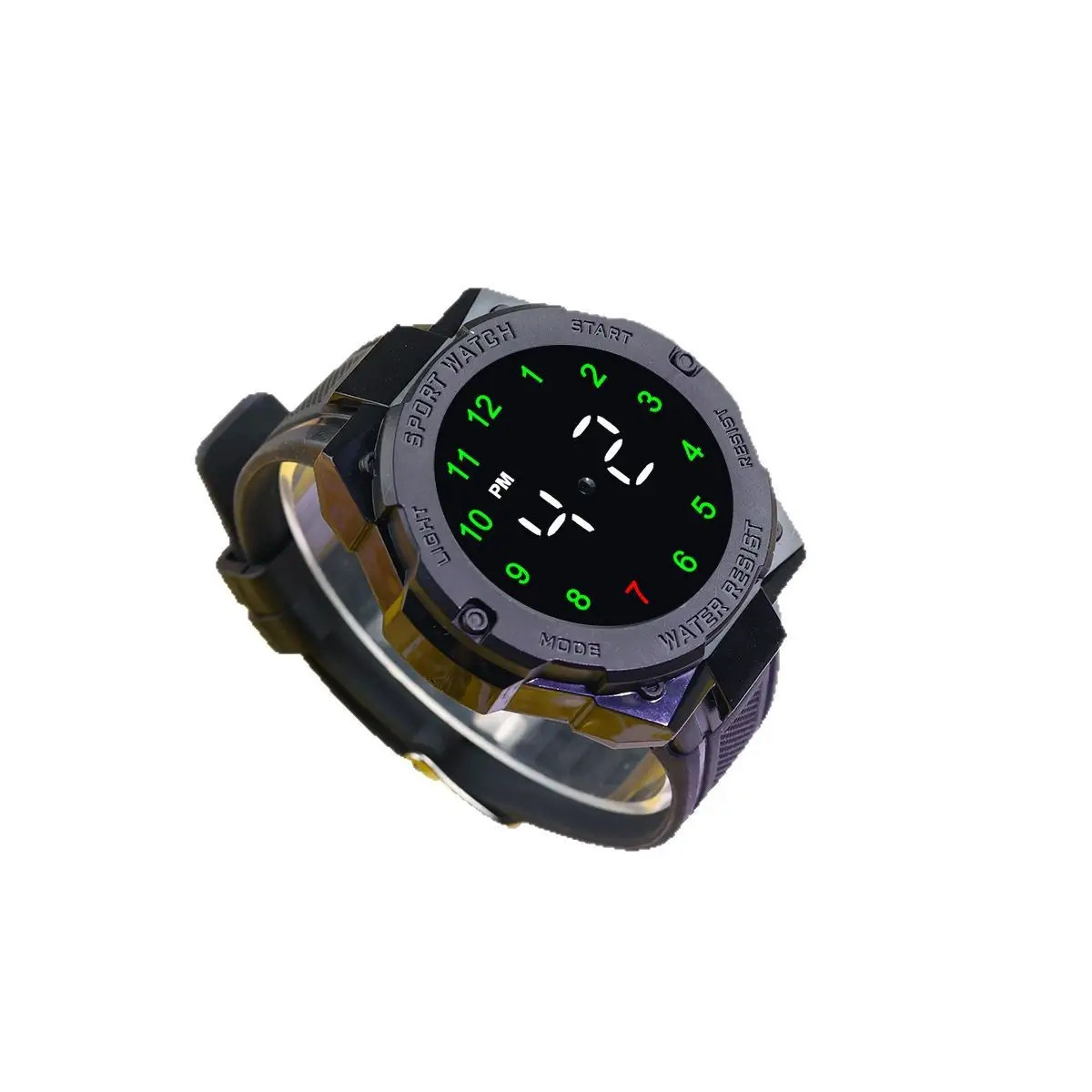 New Led Electronic Watch Marquee Cross-Border Silver Dial Rhombus Fashion Digital Sports Student Party Ready - Image 13