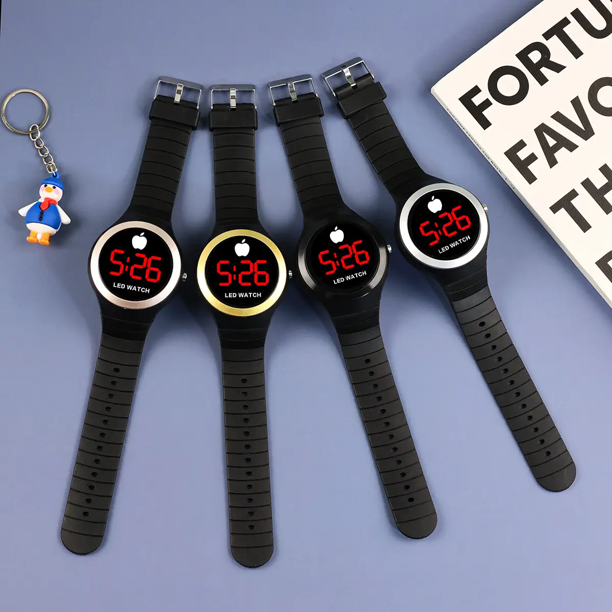 Creative Button Led Watch for Men Women Students — feature 2