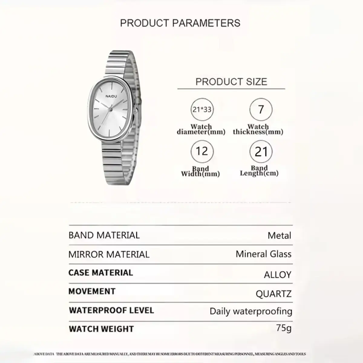 Naidu Gold Quartz Watch for Women - Image 7