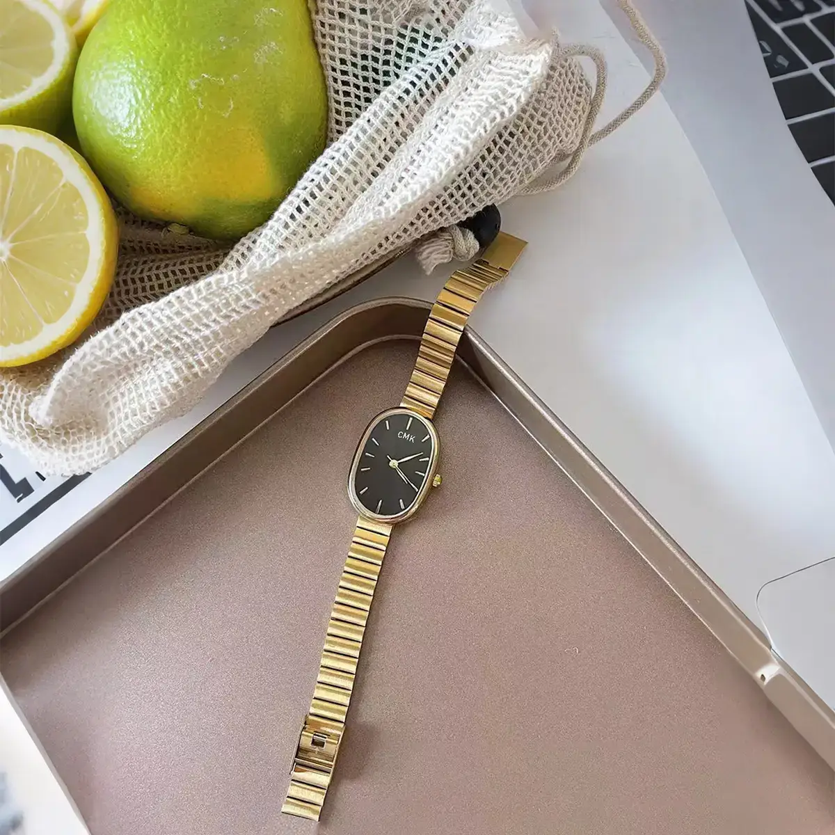 Naidu Gold Quartz Watch for Women - Image 2