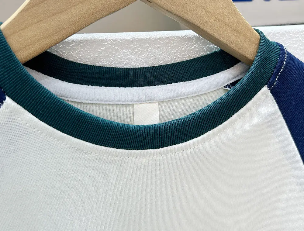 Boys Long Sleeve Color Block T-Shirt White Blue 2025 — feature 2