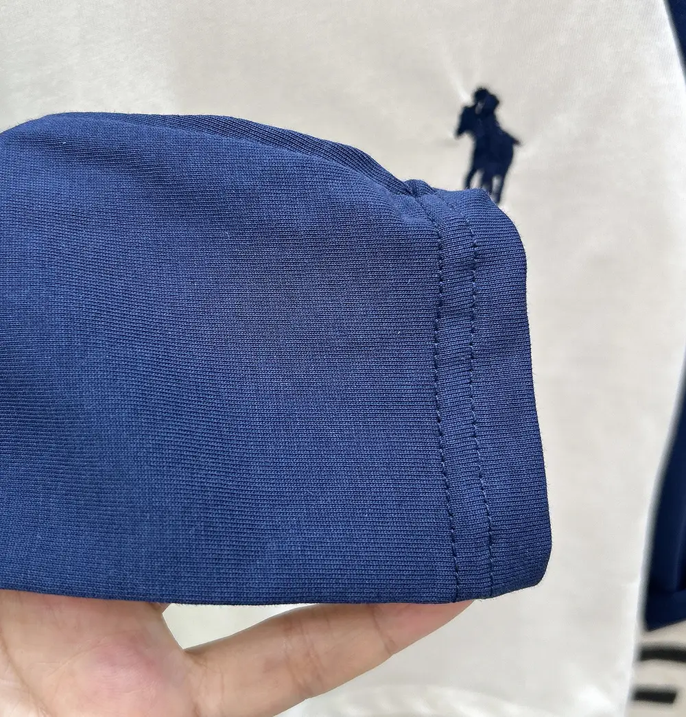 Boys Long Sleeve Color Block T-Shirt White Blue 2025 — feature 5