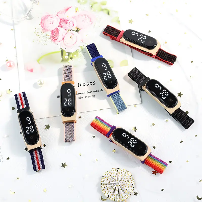 Waterproof Touch Watch with LED Display & Red Blue Strap — feature 5