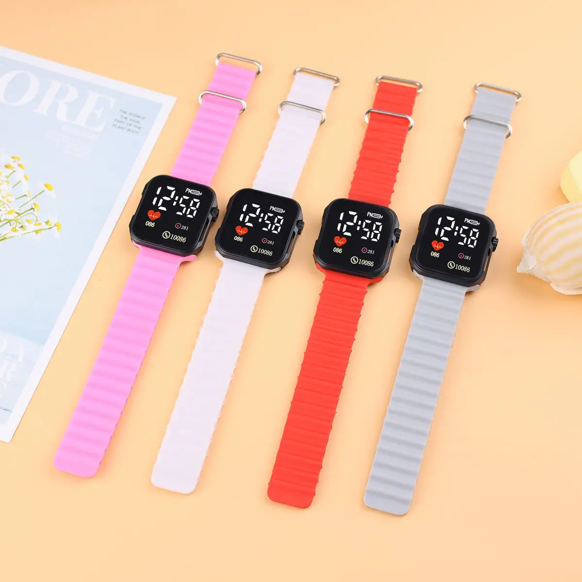 In-stock Trendy Square Heart Watch for Students & Couples - Image 8