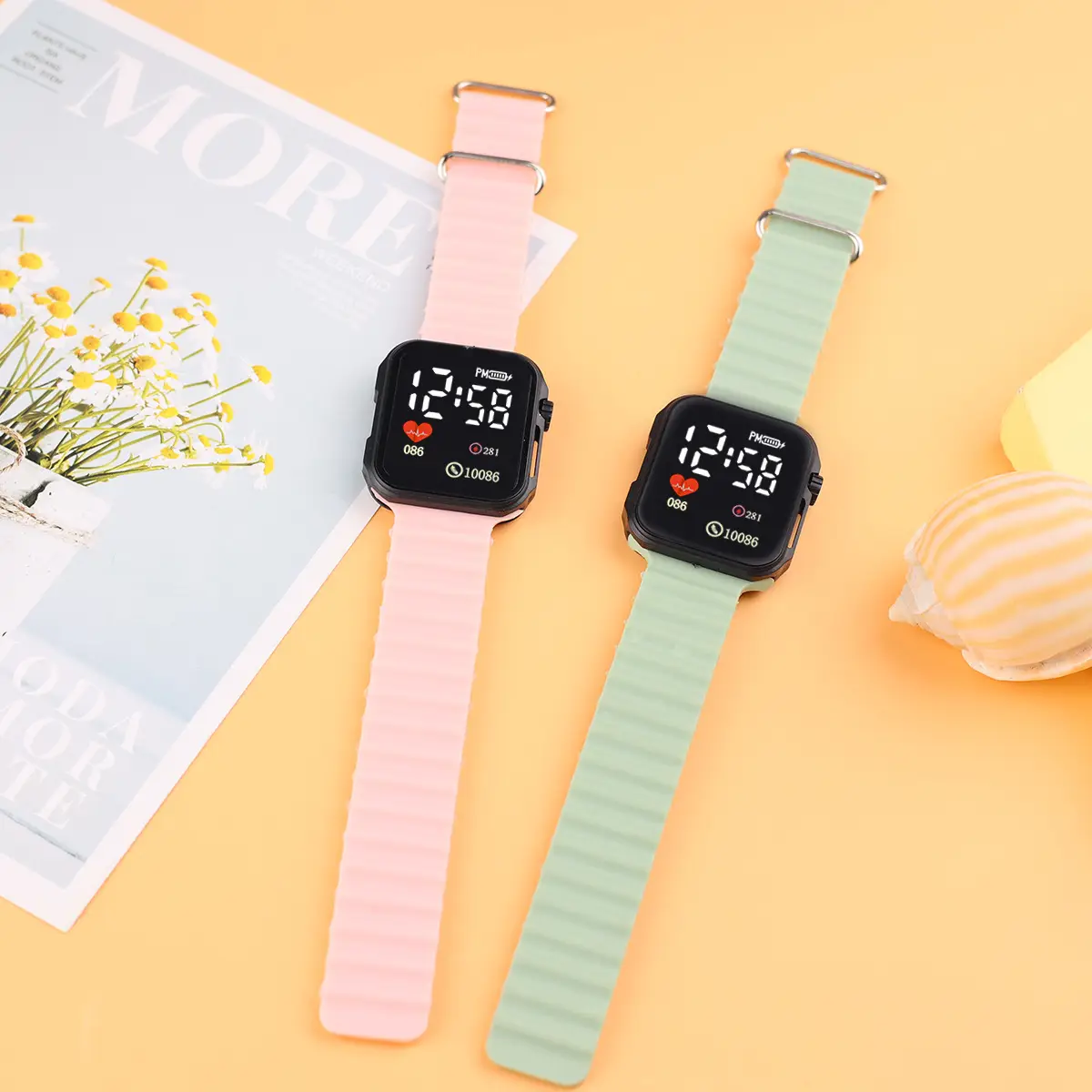 In-stock Trendy Square Heart Watch for Students & Couples - Image 9