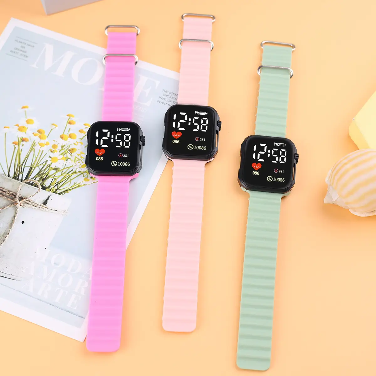 In-stock Trendy Square Heart Watch for Students & Couples — feature 3