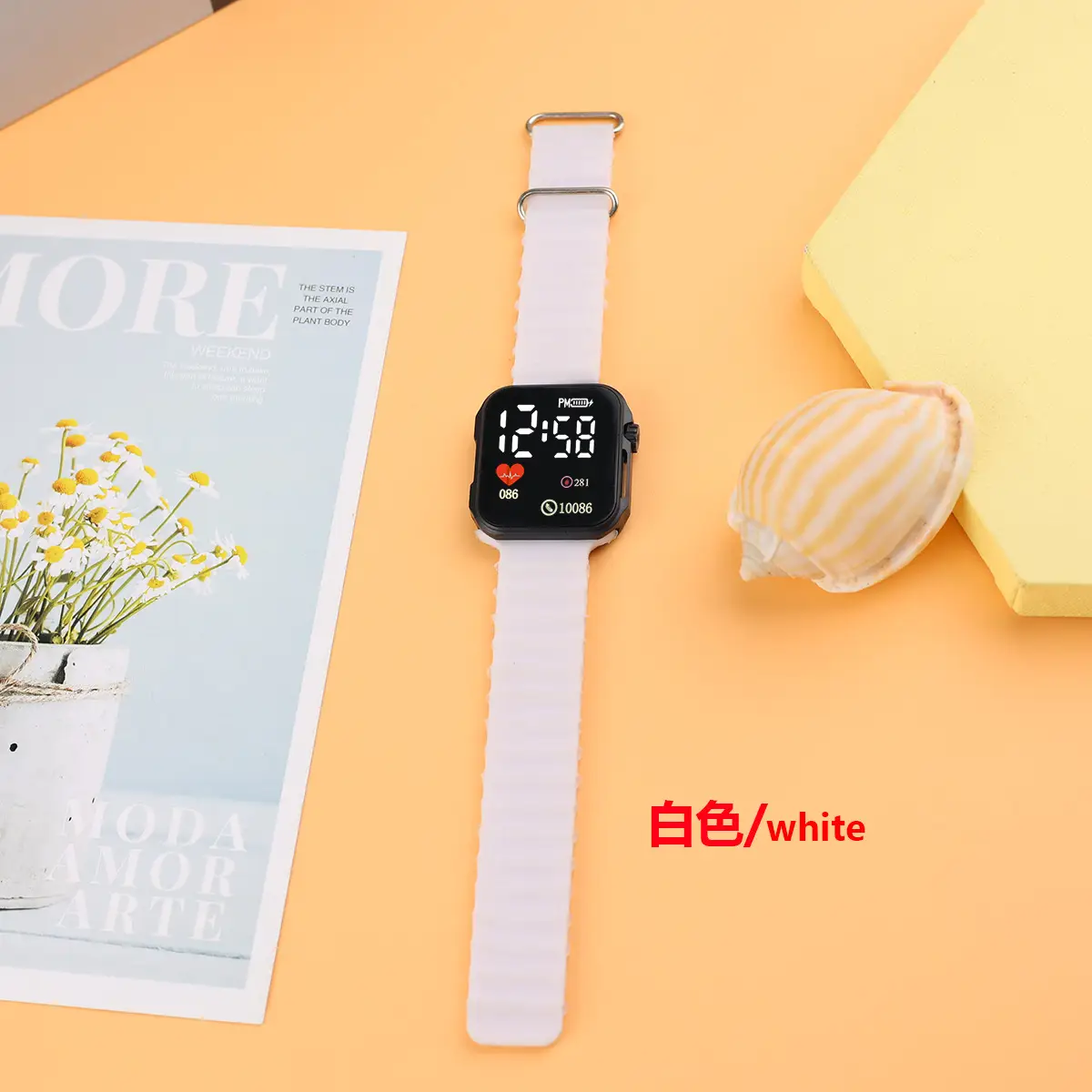In-stock Trendy Square Heart Watch for Students & Couples - Image 2
