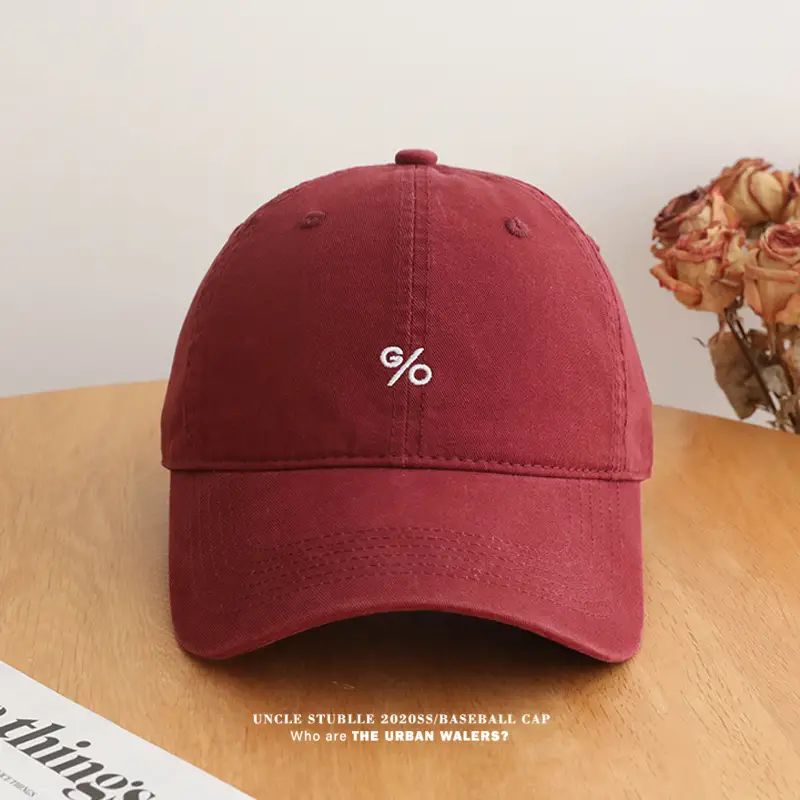 Stubble Uncelebrity Baseball Cap Maroon % Brand — feature 15