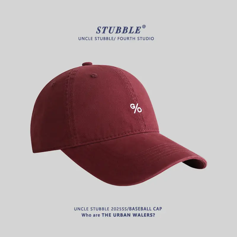 Stubble Uncelebrity Baseball Cap Maroon % Brand - Image 6