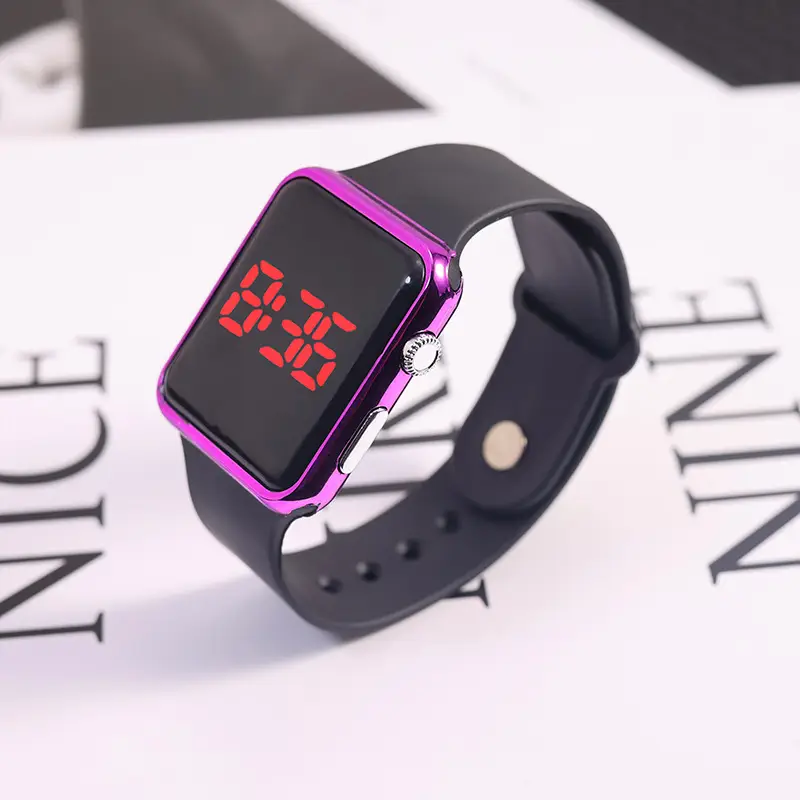 Square Electronic Watch for Students with RGB Display - Image 3
