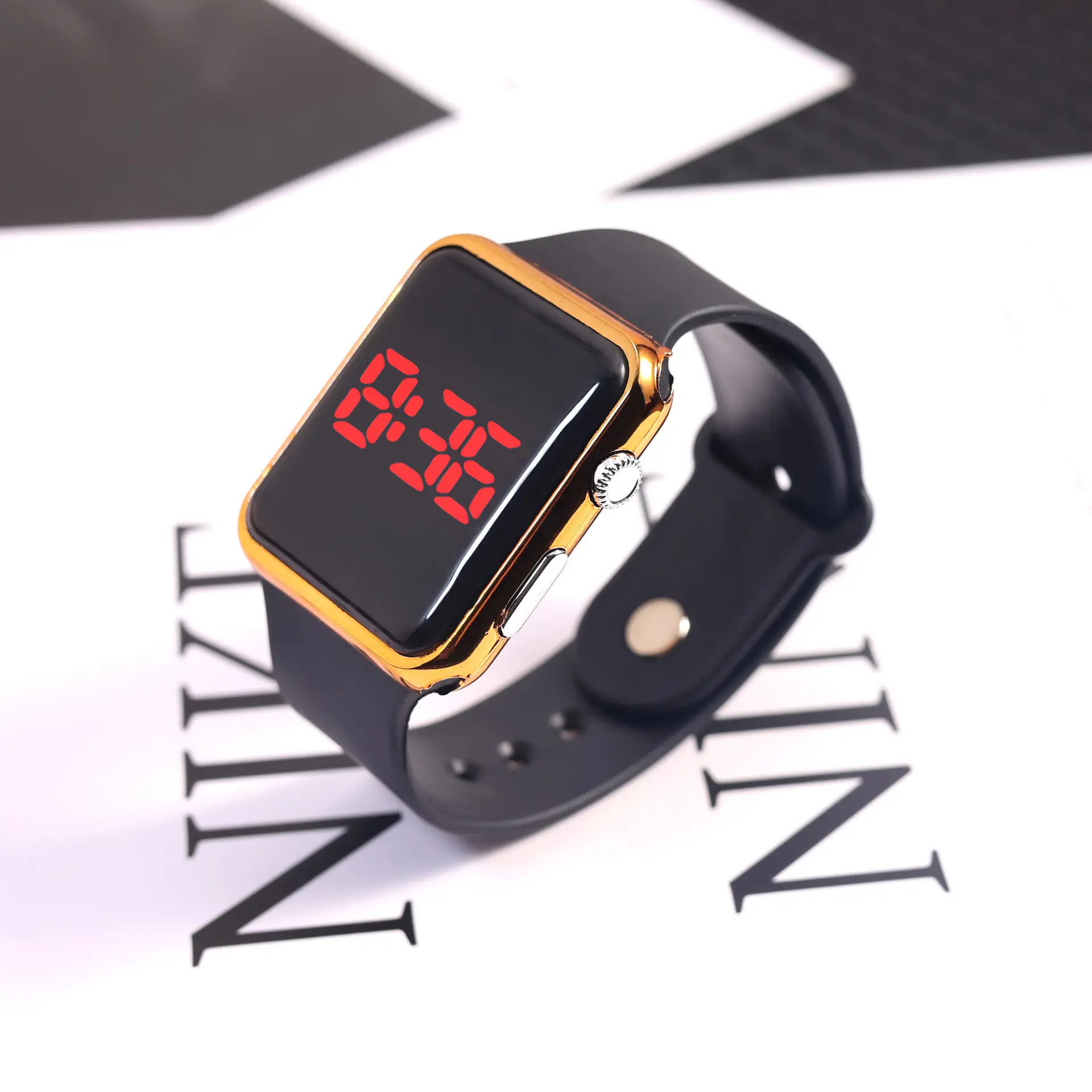 Square Electronic Watch for Students with RGB Display - Image 4