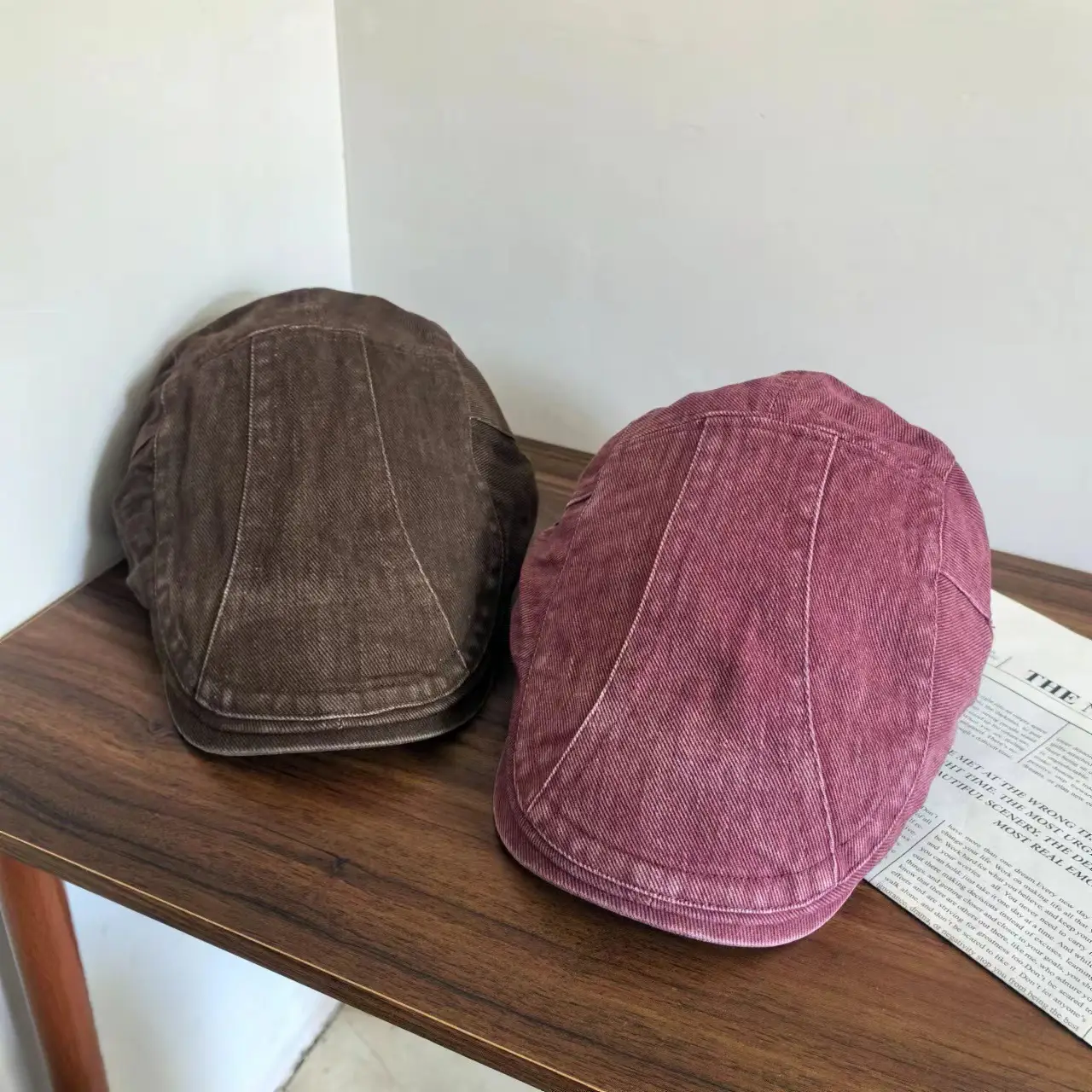 Spliced Denim Forward Cap Unisex Large Circumference — feature 1