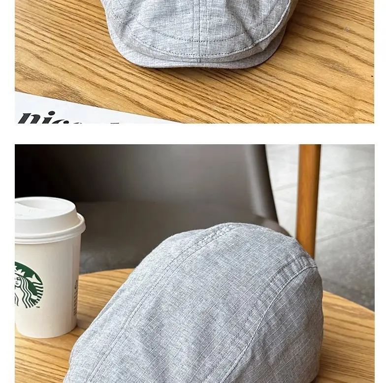 Summer Thin Sun Protection Beret Large Head Circumference Forward Cap Painter Hat — feature 10