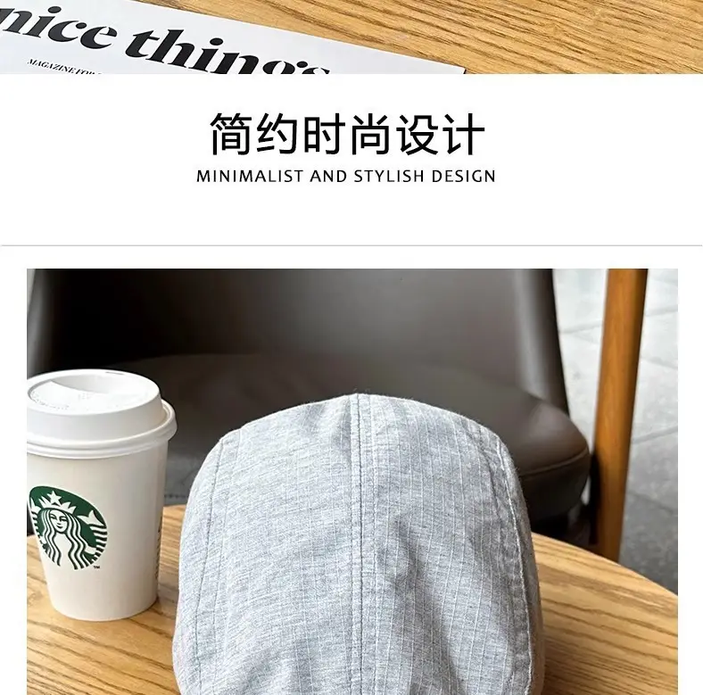 Summer Thin Sun Protection Beret Large Head Circumference Forward Cap Painter Hat — feature 9
