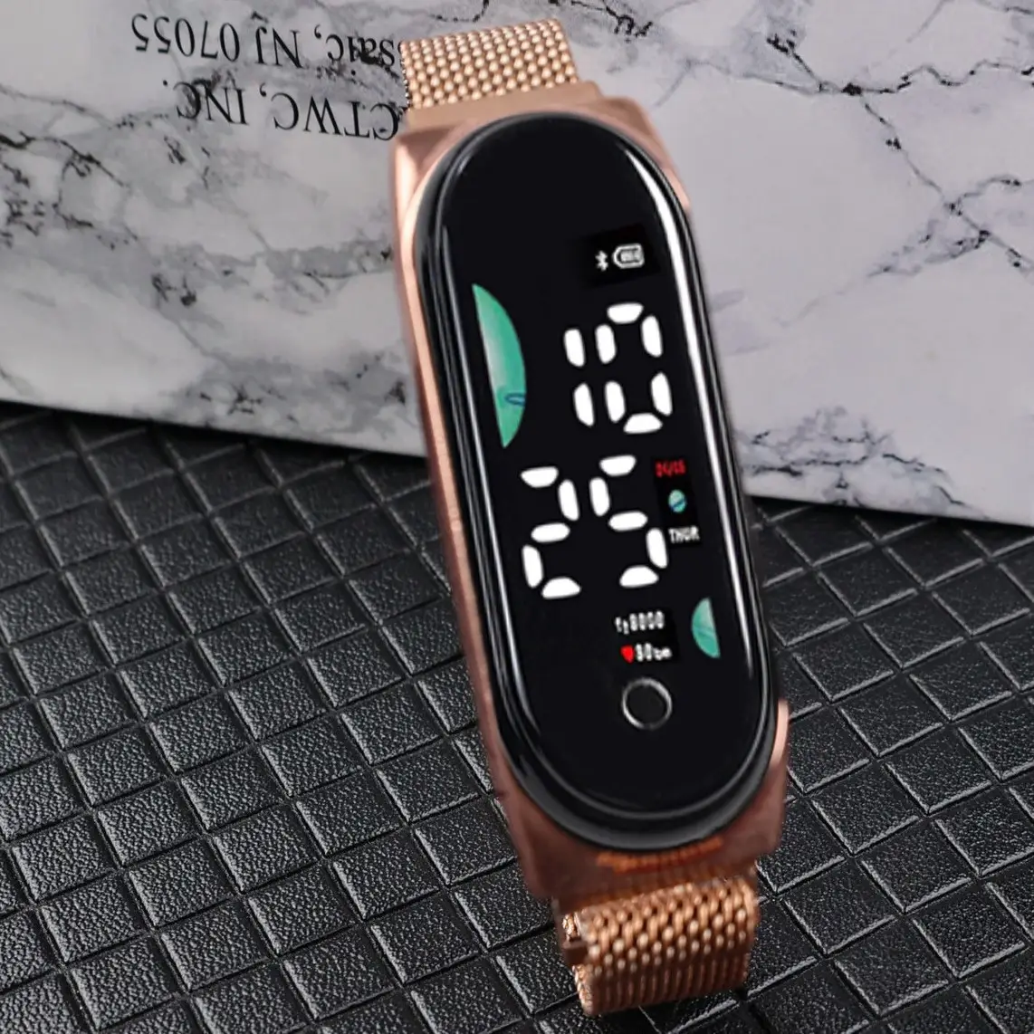 Magnetic Mesh Watch for Men Women Waterproof Luminous