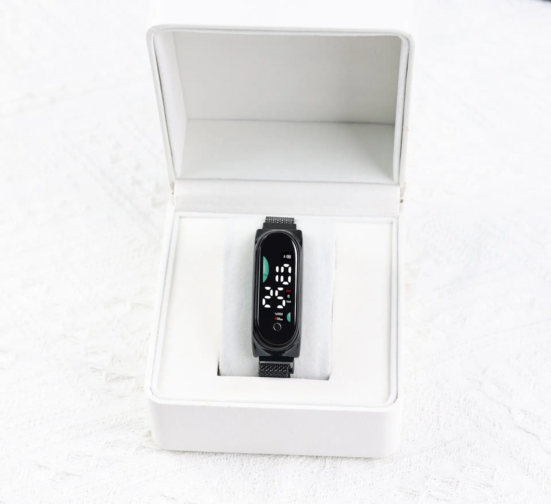Magnetic Mesh Watch for Men Women Waterproof Luminous