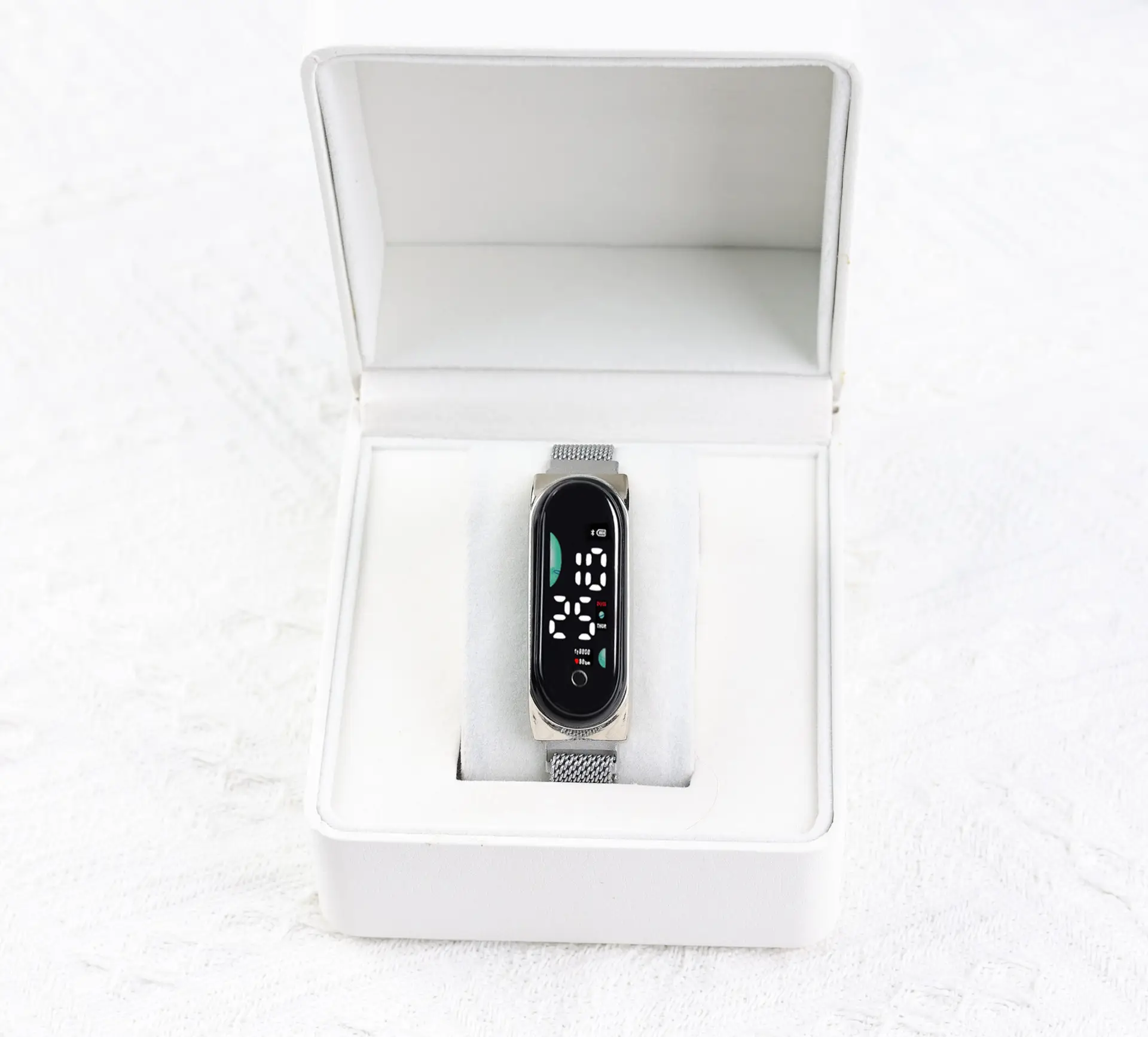 Magnetic Mesh Watch for Men Women Waterproof Luminous