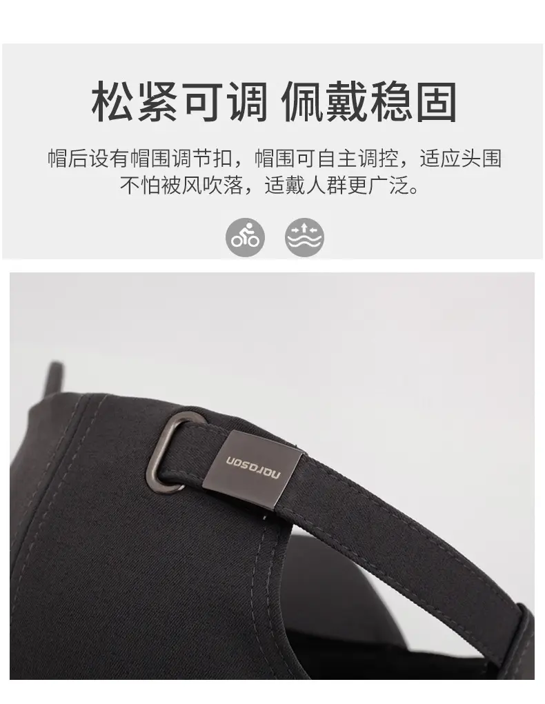 Men Black Baseball Cap Outdoor Travel Sunshade — feature 4