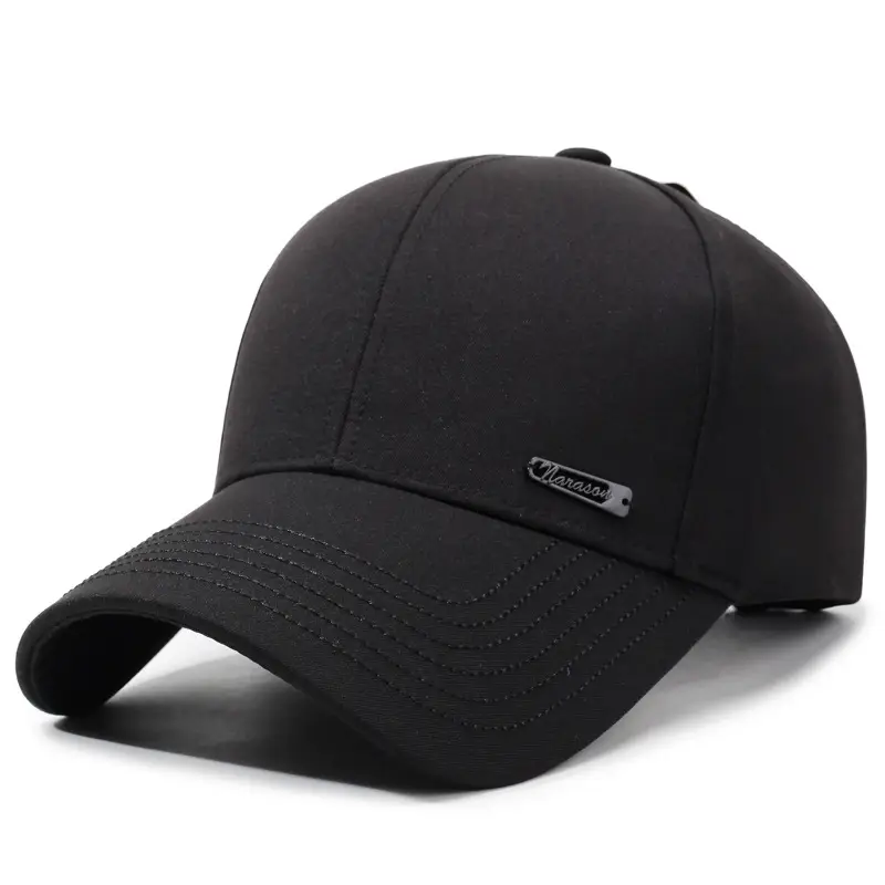 Men Black Baseball Cap Outdoor Travel Sunshade - Image 2