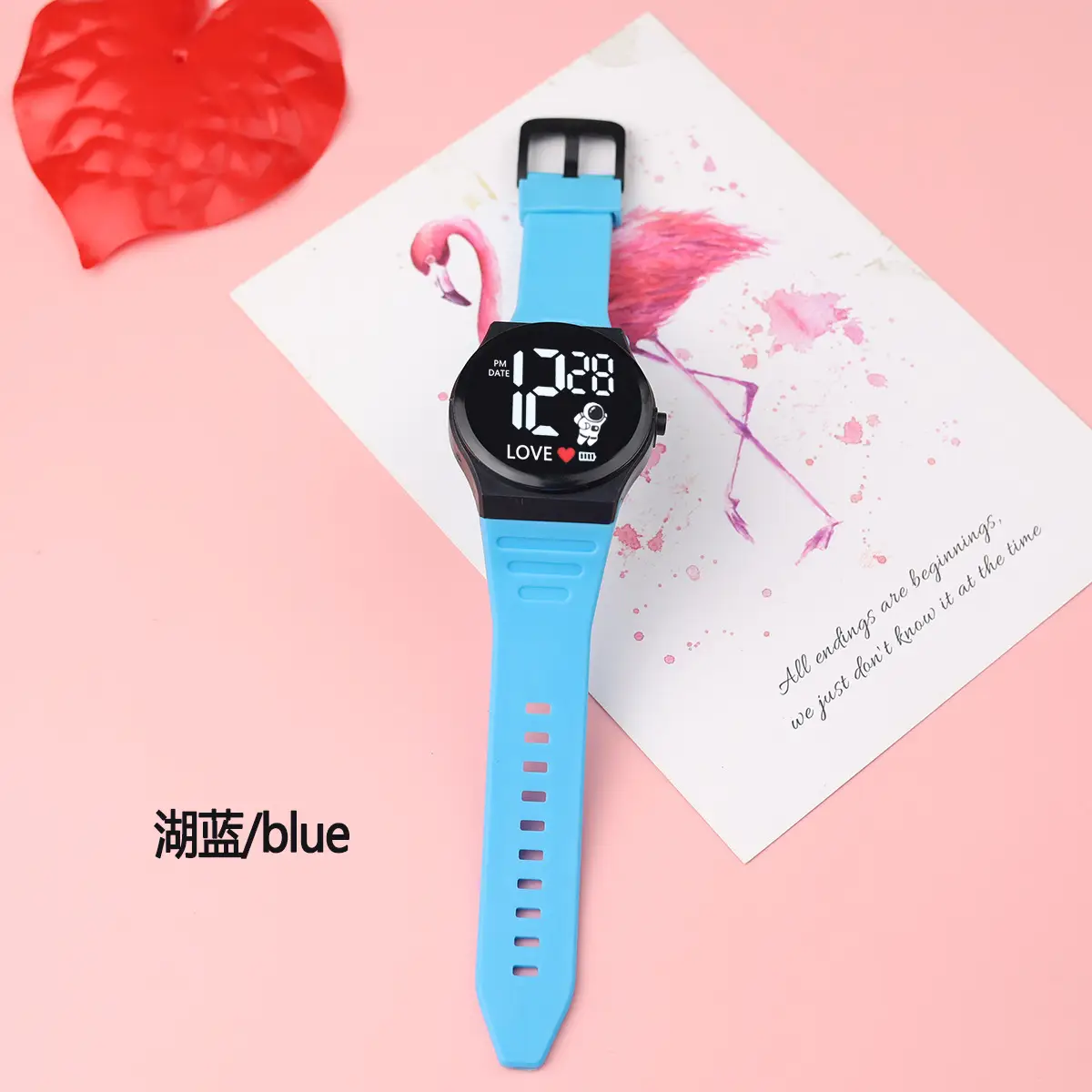 Pink Cartoon Astronaut Electronic Watch for Girls - Image 4