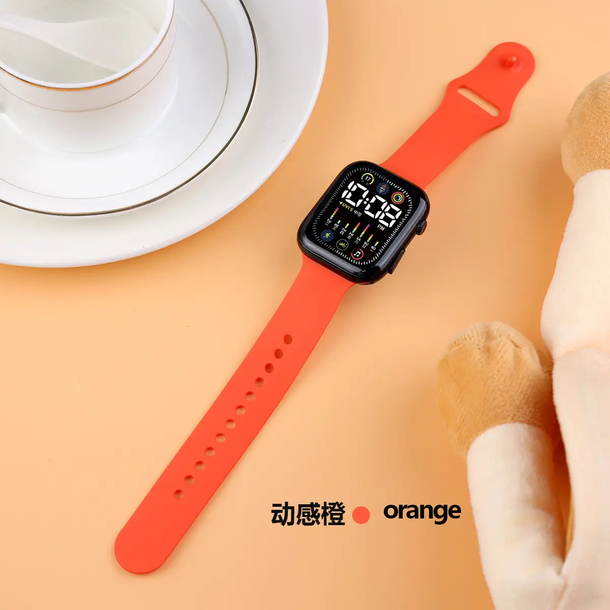Green Digital Watch for Students with LED Display