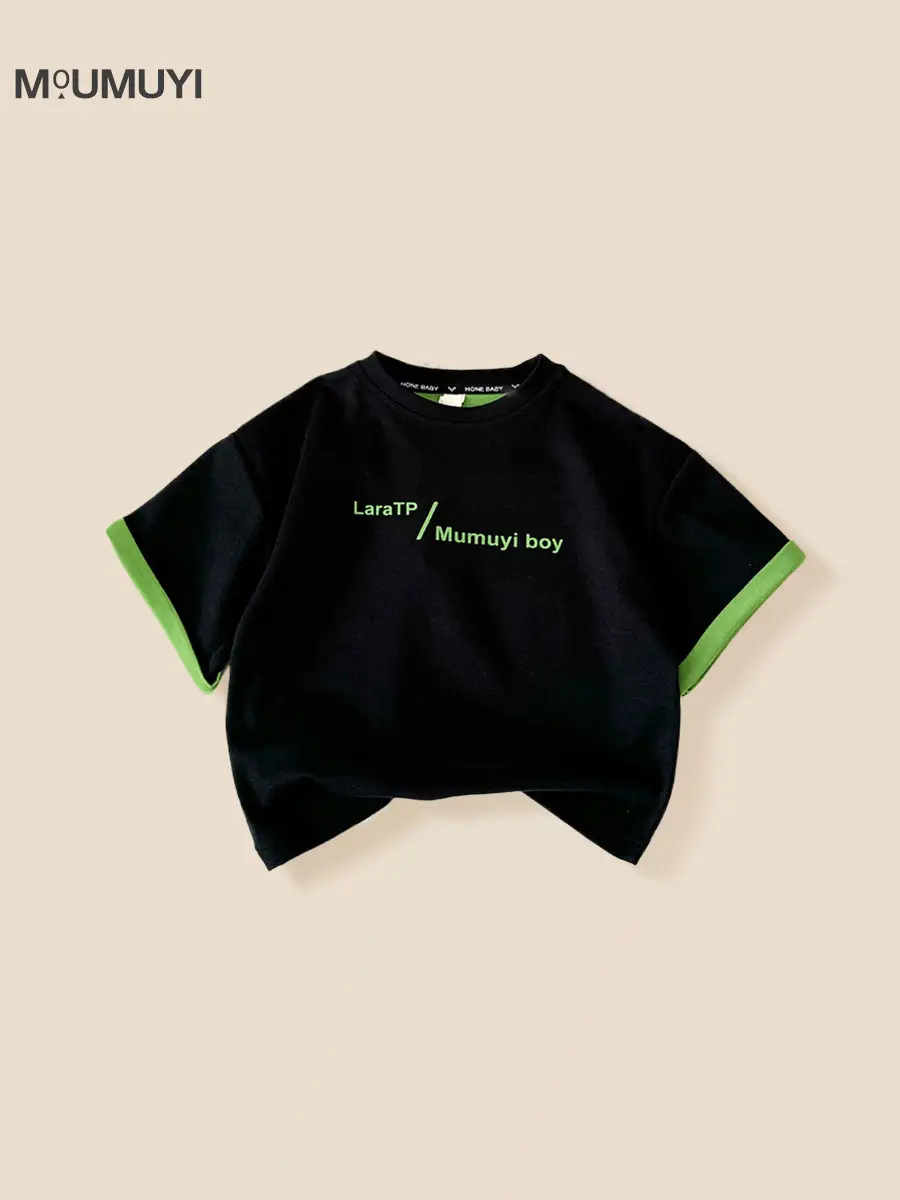 Kids Grey Printed T-Shirt Summer 2026