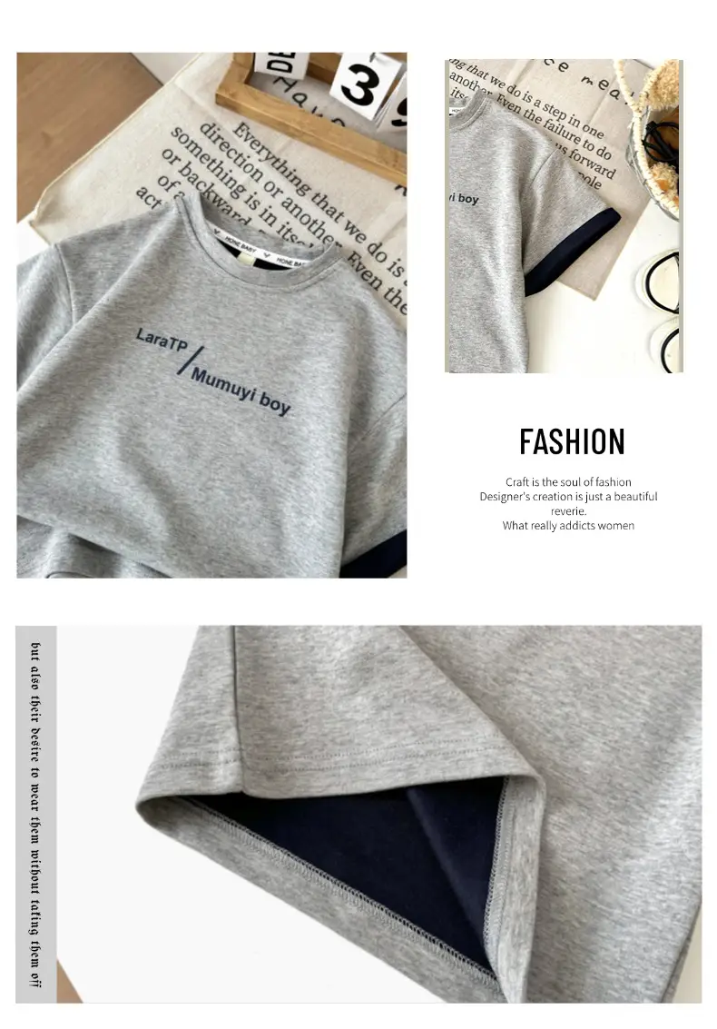 Kids Grey Printed T-Shirt Summer 2026 — feature 11