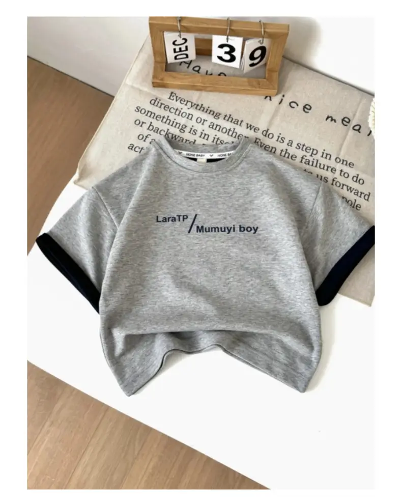 Kids Grey Printed T-Shirt Summer 2026 — feature 12
