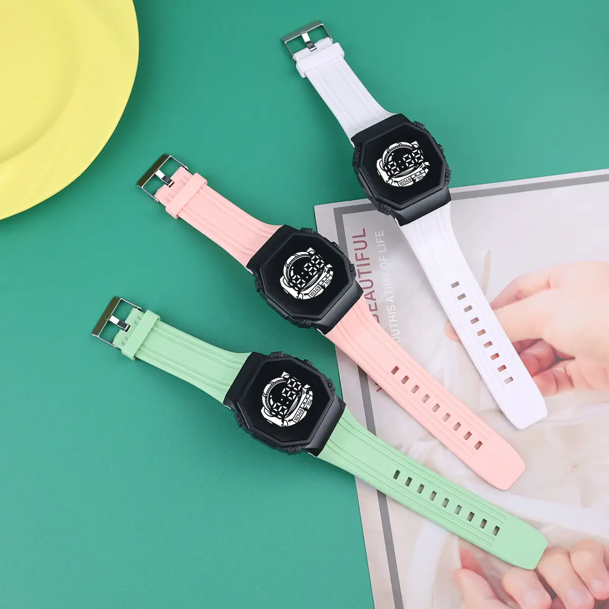 Matcha Green Astronaut Digital Watch for Youth - Image 10