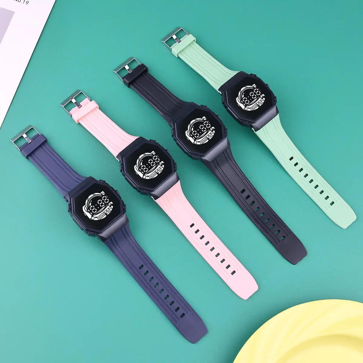 Matcha Green Astronaut Digital Watch for Youth — feature 2
