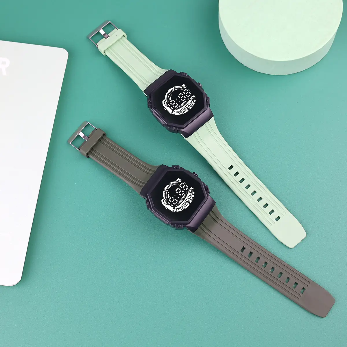 Matcha Green Astronaut Digital Watch for Youth — feature 5